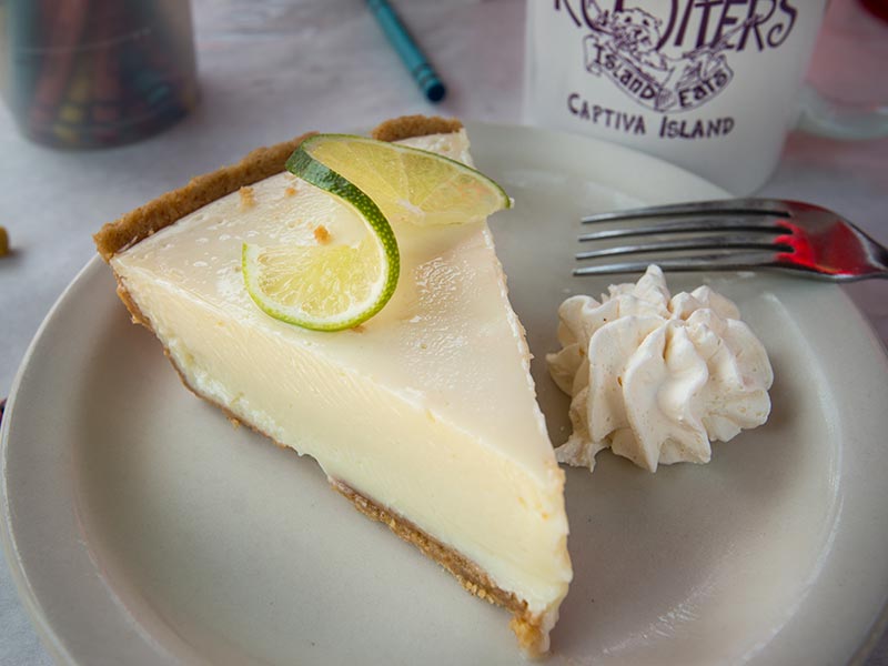 image of keylime pie at RC Otter's Eats restaurant | Captiva Island Inn