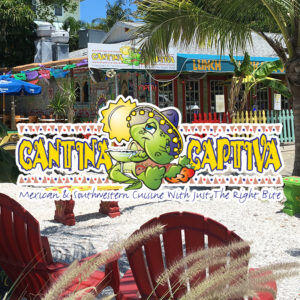 Cantina Captiva Mexican and Southwestern Cuisine location and logo