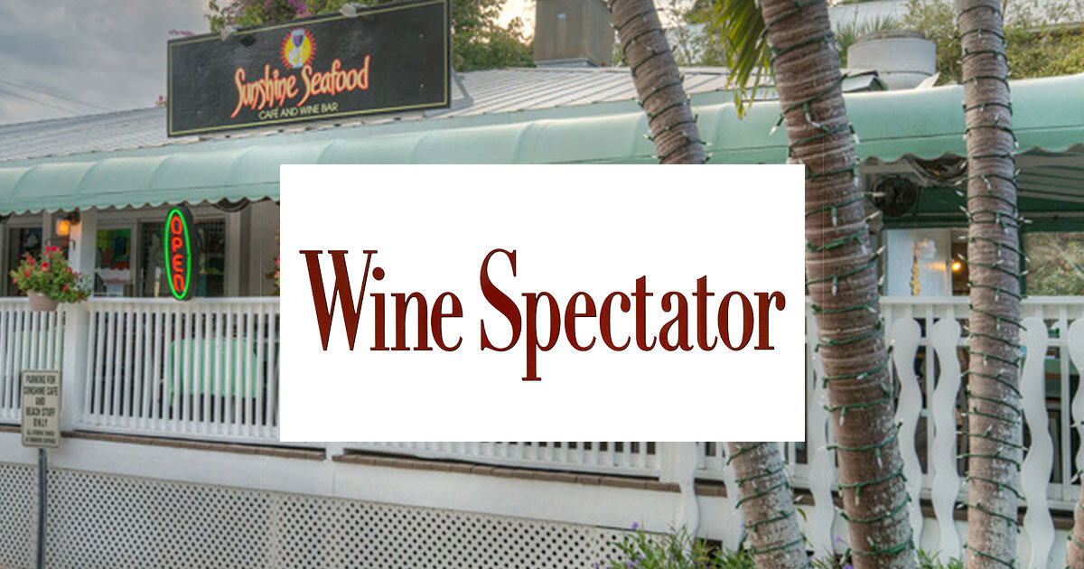 Sunshine Seafood Café & Wine Bar Selected as Wine Spectator 2021 Award of Excellence Recipient